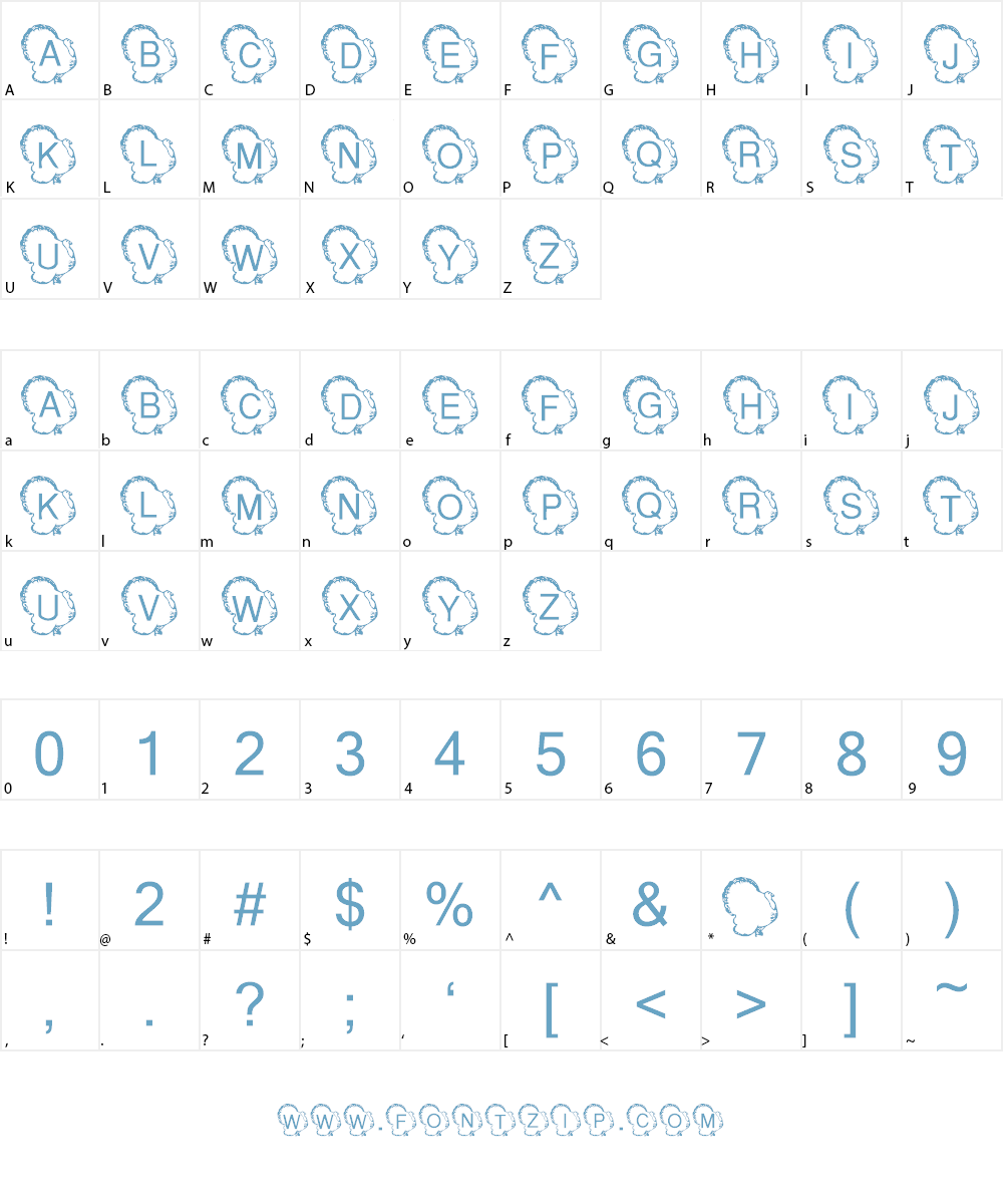 LMS Turkey Day Font Character